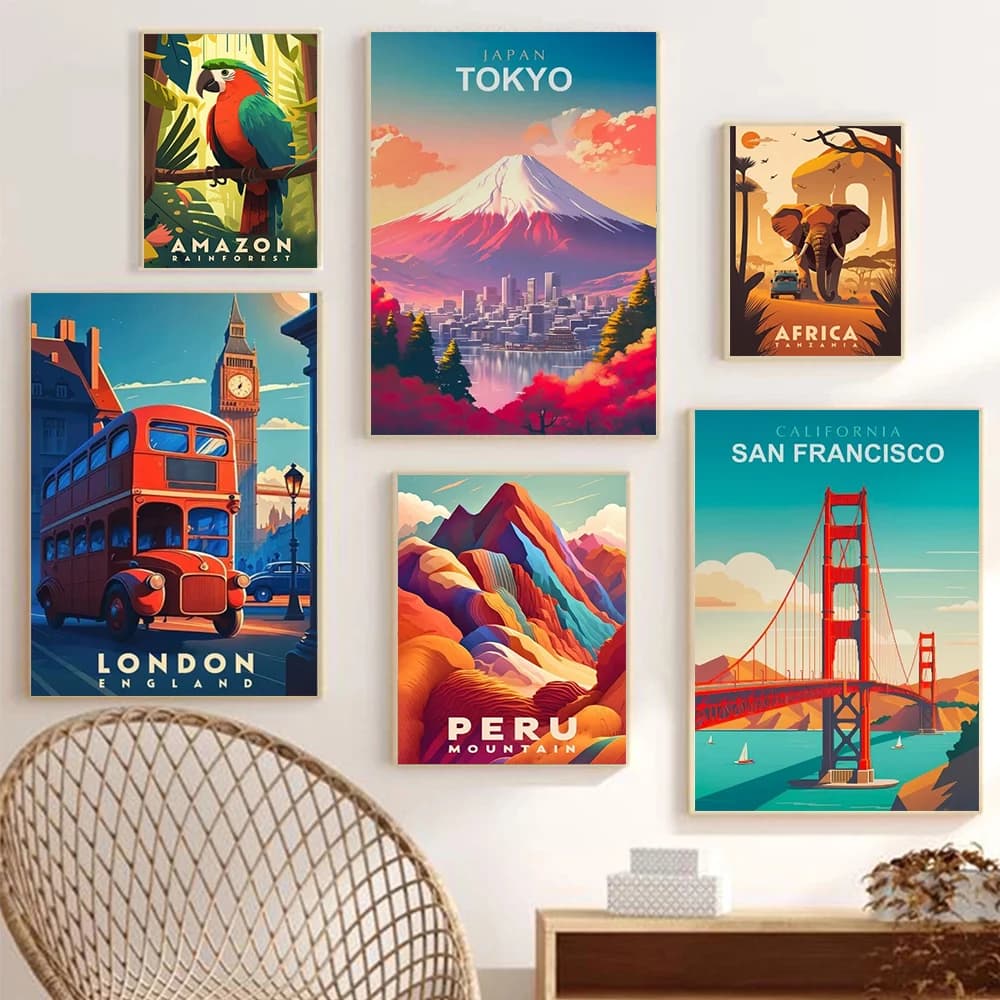 Peinture Diamant Paysages de Villes du Monde : Rome, Londres, Paris – Kits de Broderie au Point de Croix Mosaïque DIY pour Décoration Murale Salon Maison