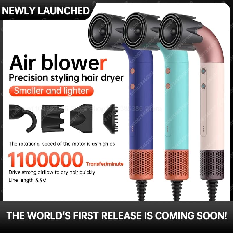 Sèche-cheveux Super Performant pour Sèche-cheveux sans fil Dyson, Outil de Coiffage Personnel à Ions Négatifs, Sèche-cheveux Électrique à Ions Négatifs Programmable