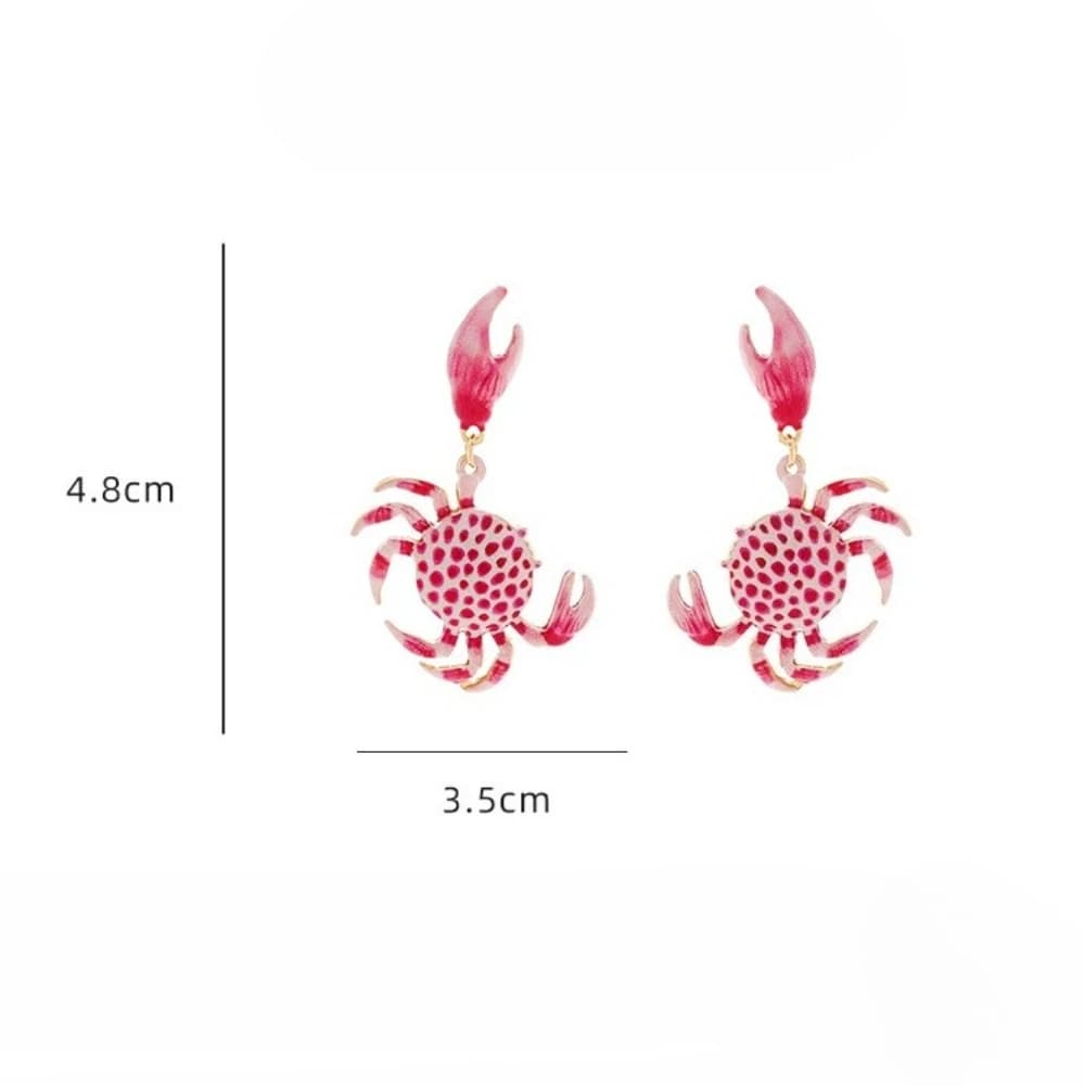 Boucles d'oreilles en forme de crabe pour femmes