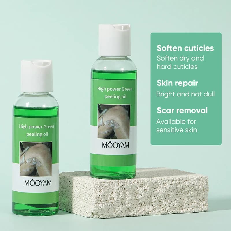 Huile exfoliante verte à l'extrait de réglisse pour le visage et le corps, adoucissante, hydratante, peeling, nettoyage en profondeur des pores, soin quotidien du corps
