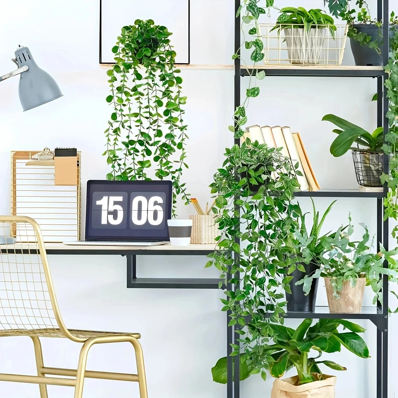 Plantes artificielles suspendues