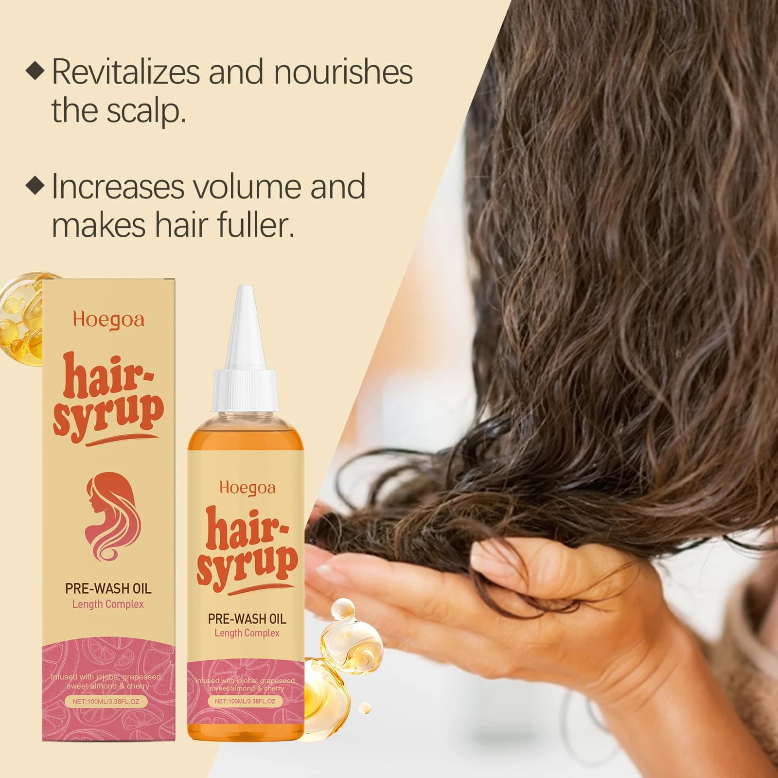 Huile Essentielle de Jojoba pour Cheveux : Nourrit en Profondeur le Cuir Chevelu, Volumisante, Anti-Frisottis, Répare les Cheveux Abîmés, Améliore la Brillance, Hydratante, Soin Capillaire
