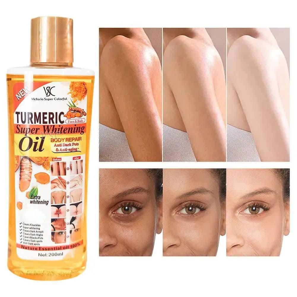 Huile essentielle de curcuma pour massage du visage et du corps, huile hydratante pour diffuseur, aromathérapie, éclaircissante, lissante, soin de la peau du visage et du corps, 200 ml