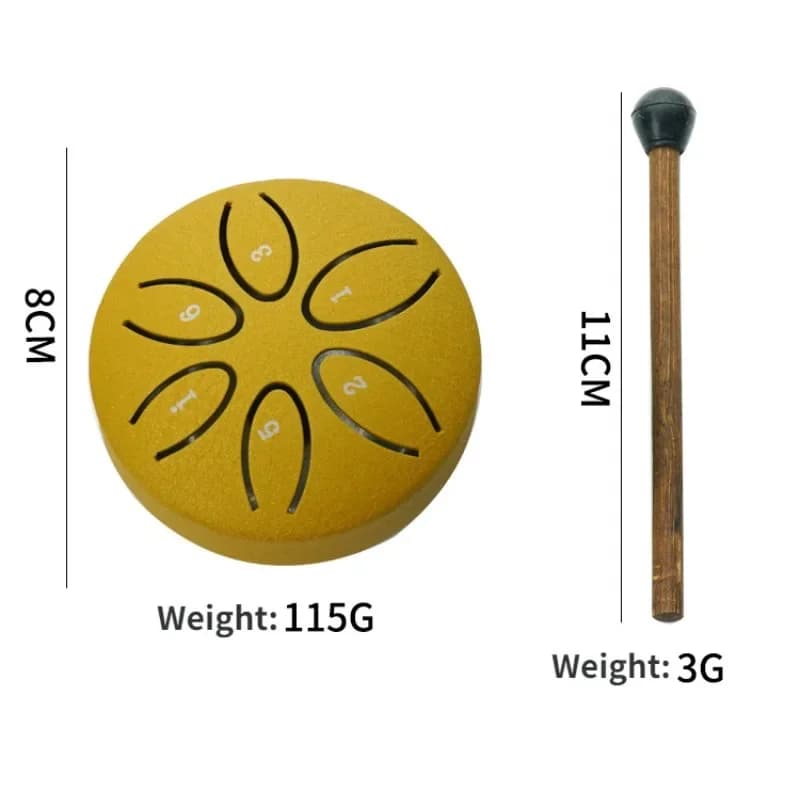 Tambour à langue en acier de 3 pouces
