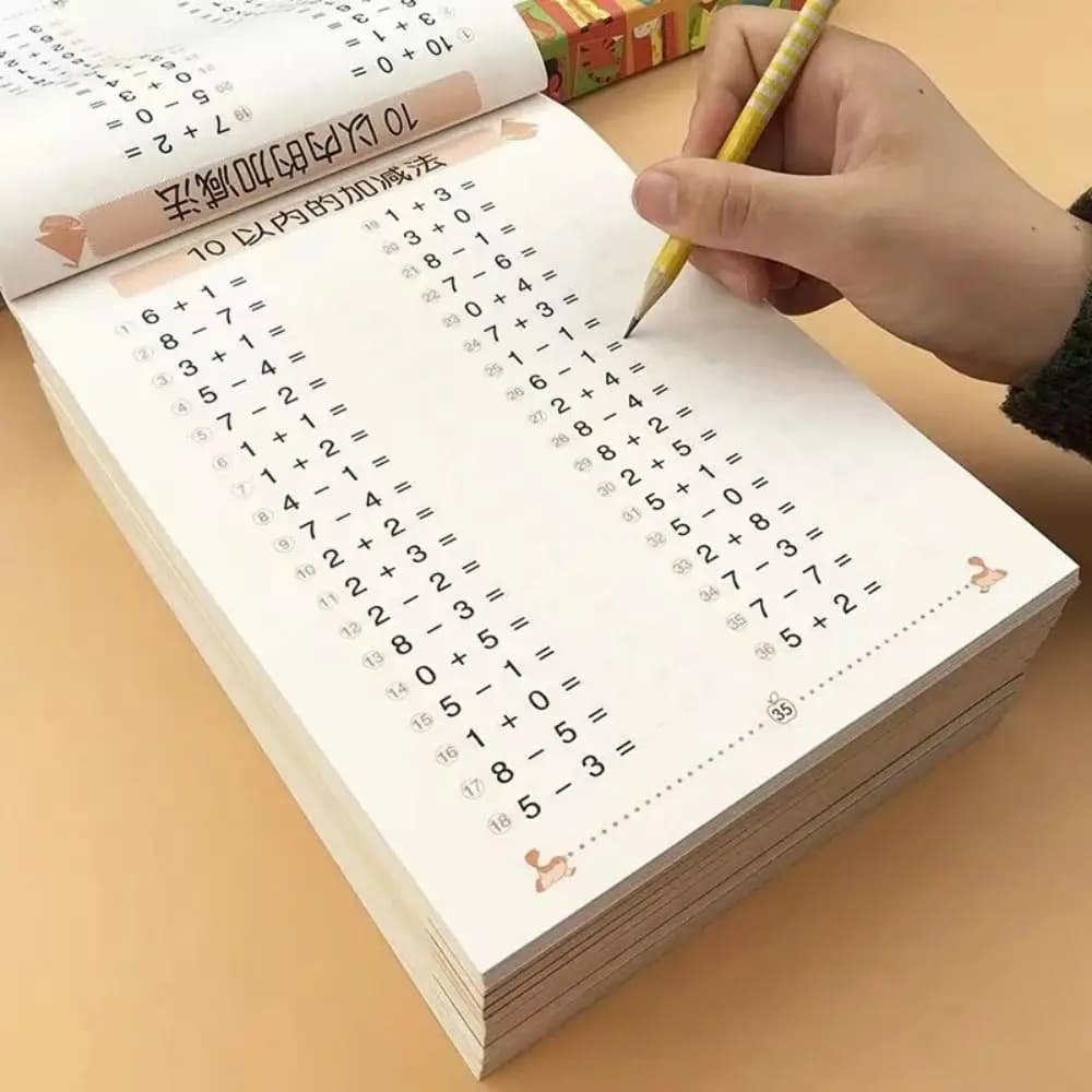 Livres d'exercices d'arithmétiques d'addition et de soustraction de 64 pages 10-100 livres d'arithmétiques mathématiques de calcul rapide formation mathématique