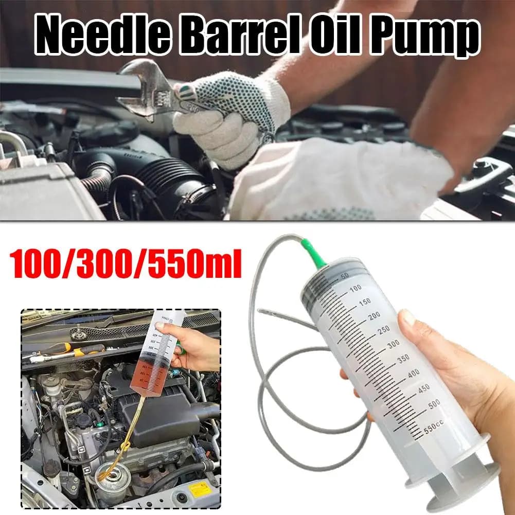 Pompe à huile à seringue avec échelle graduée 100/300/550 ml, grandes seringues réutilisables, extracteur d'huile par aspiration sous vide, pompe pistolet