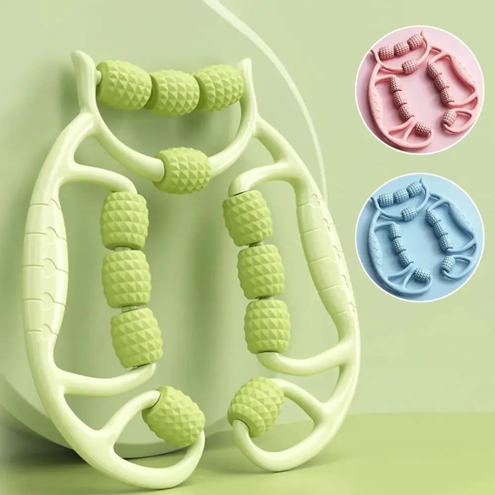 Rouleau circulaire amincissant pour les jambes et relaxant musculaire avec 12 roues