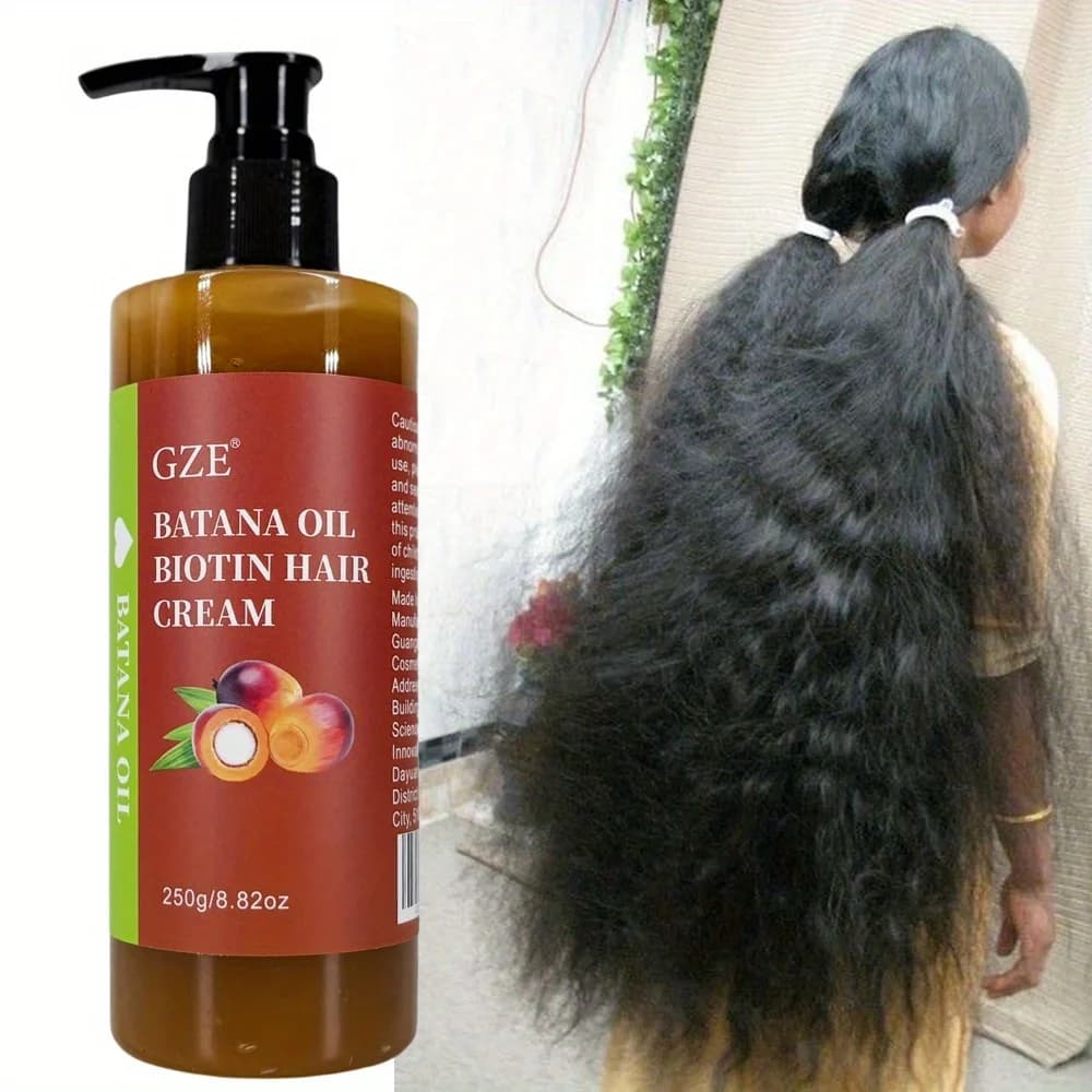 GZE Batana huile biotine crème capillaire cheveux forts Anti-rupture réparation pointes fourchues soyeux pour cheveux secs