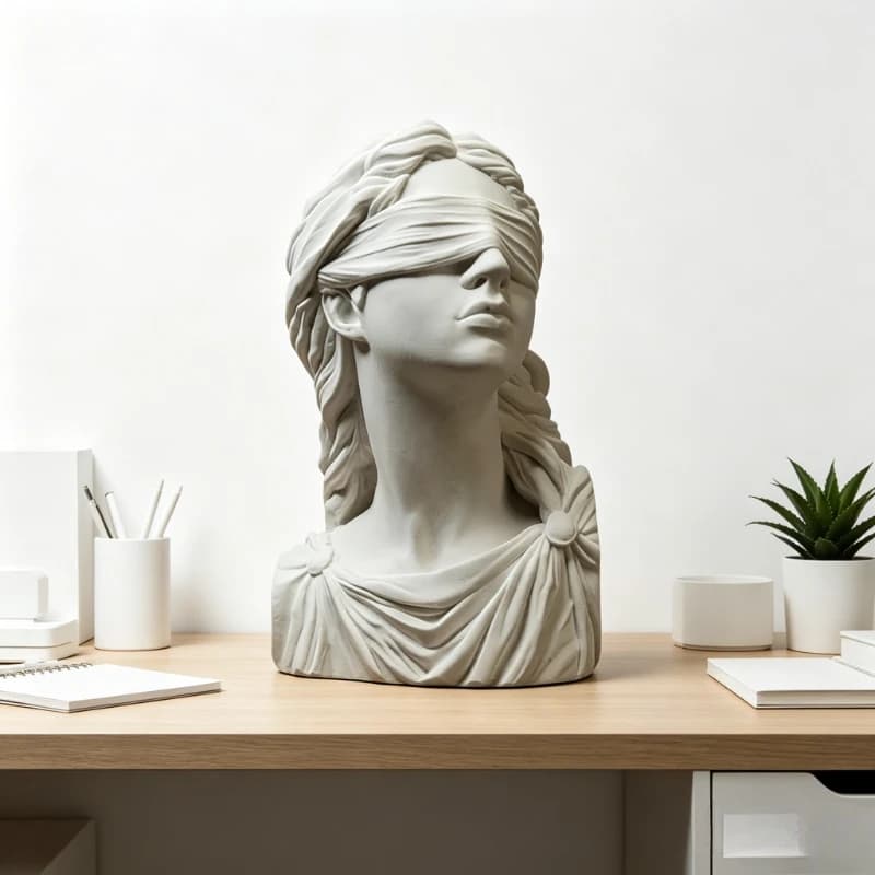 Statue en plâtre de la déesse de la justice Themis
