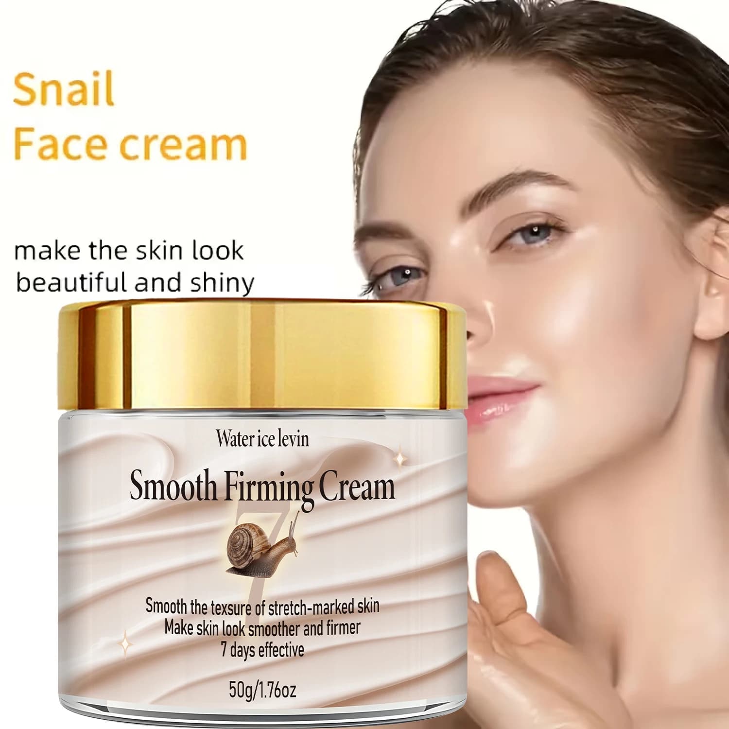 Crème raffermissante lissante. Utilisation pour le visage, le corps, les mains et les pieds. Lisse les vergetures. Raffermit la texture de la peau. Résultats visibles en 7 jours. 50g.