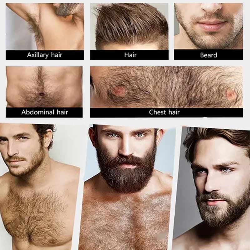 Huile de soin pour la barbe, sérum de croissance, renforce les racines, favorise une croissance lisse et nourrissante, repousse plus épaisse, plus longue, plus dense, anti-perte de cheveux