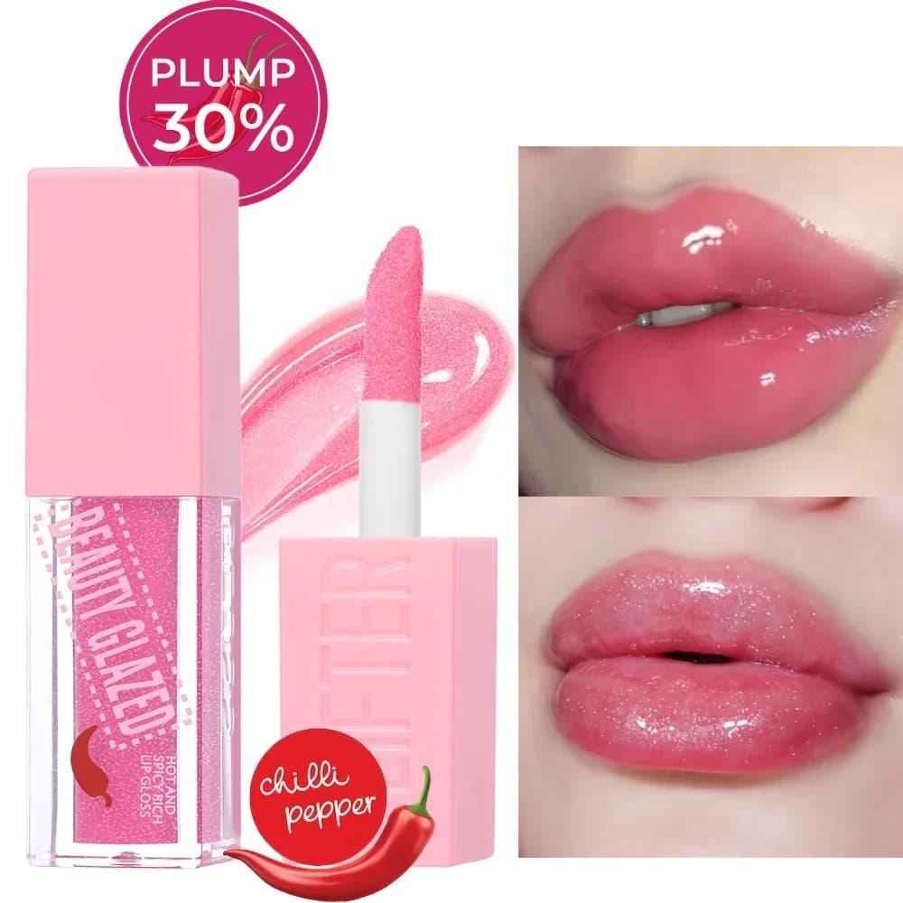 BEAUTY GLAZED-Sérum à l'huile de piment pulpeux, longue durée instantanée, essence volumisante, baume sexy