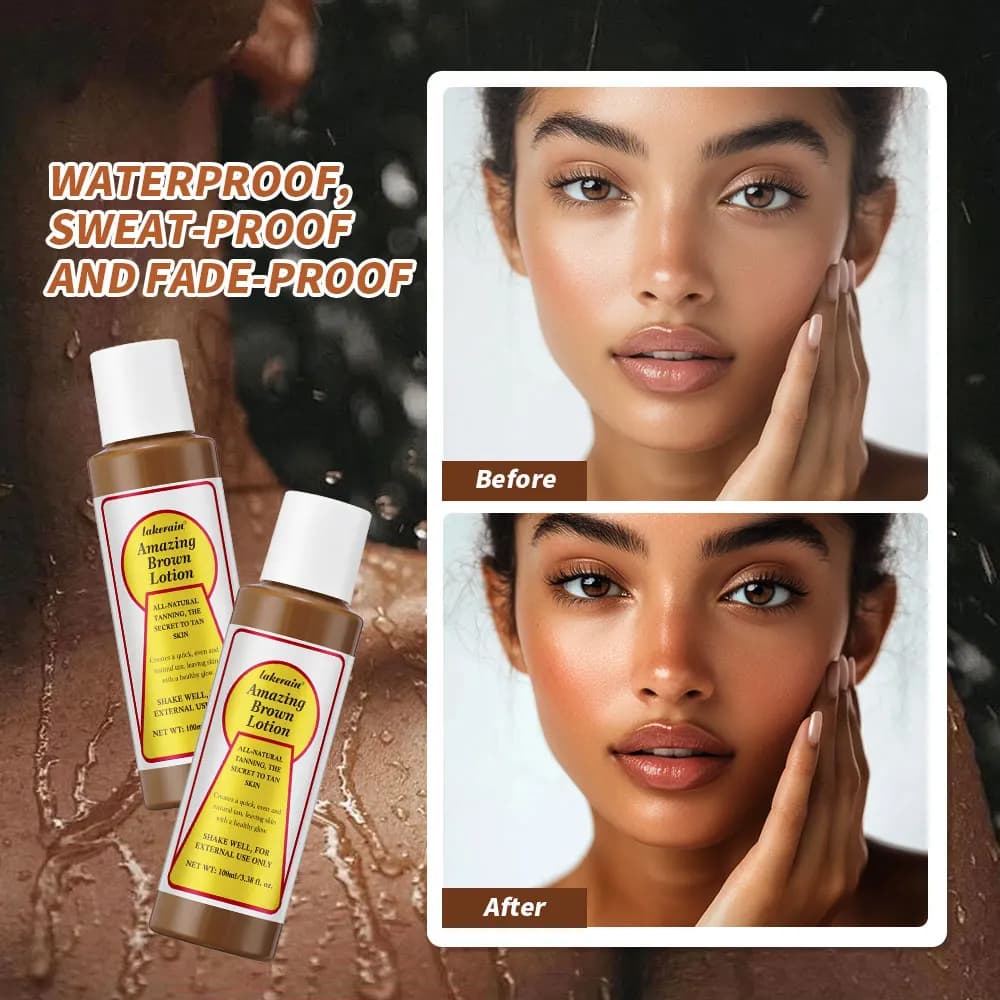 Lotion bronzante imperméable, accélérateur de bronzage naturel hawaïen avec vitamines et antioxydants, formule hydratante pour tous types de peau