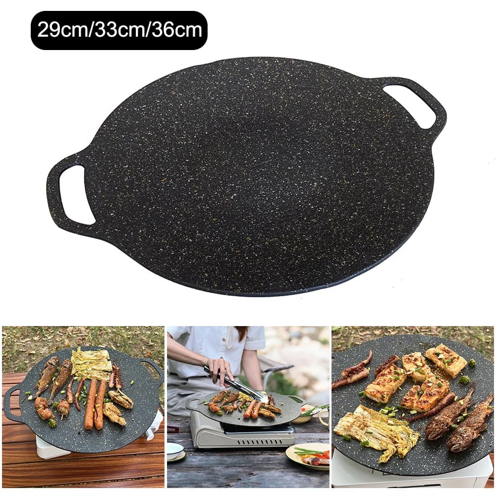 Poêle à griller à l'huile antiarina, poêle à frire ronde polyvalente pour camping en plein air, ustensiles de cuisine, outils ménagers