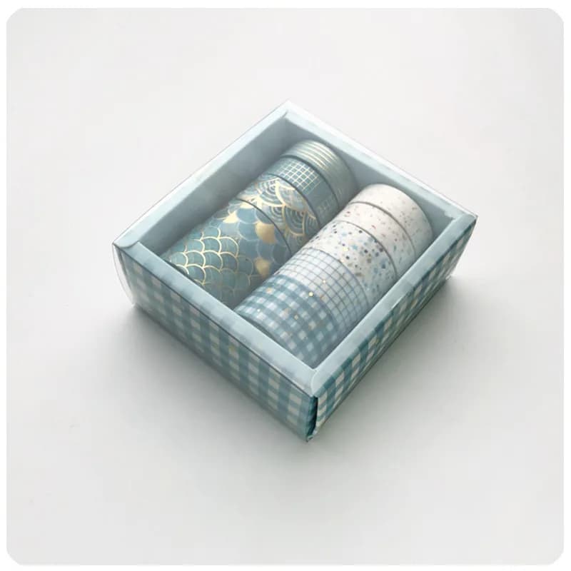 Lot de 10 rouleaux de ruban adhésif doré, ruban décoratif esthétique pour scrapbooking, ruban décoratif créatif fait main