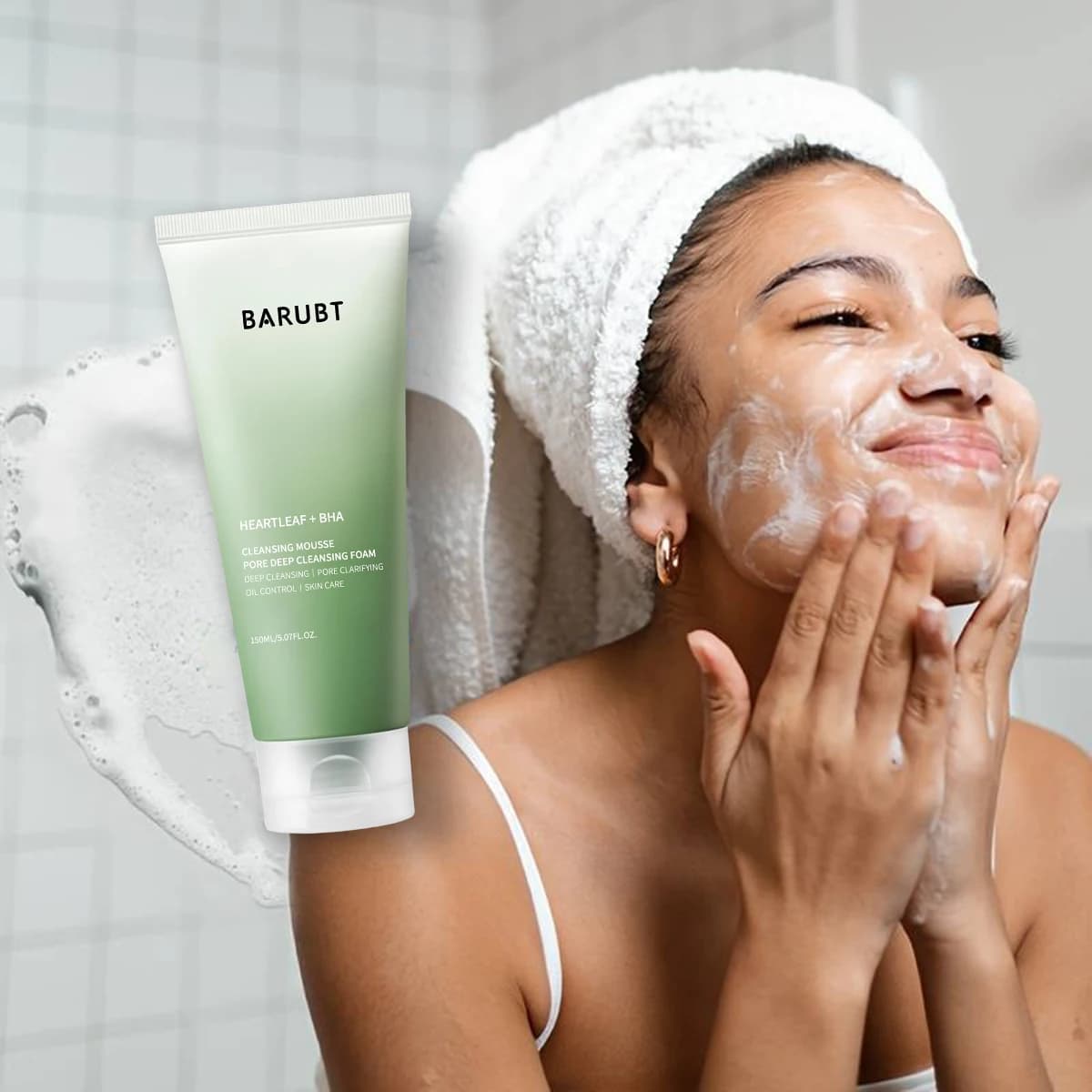 Quercetin pores mousse nettoyante en profondeur double nettoyage