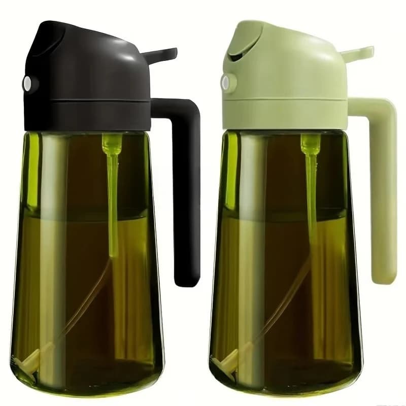 Pulvérisateur d'huile 2-en-1 de 500 ml pour la cuisine