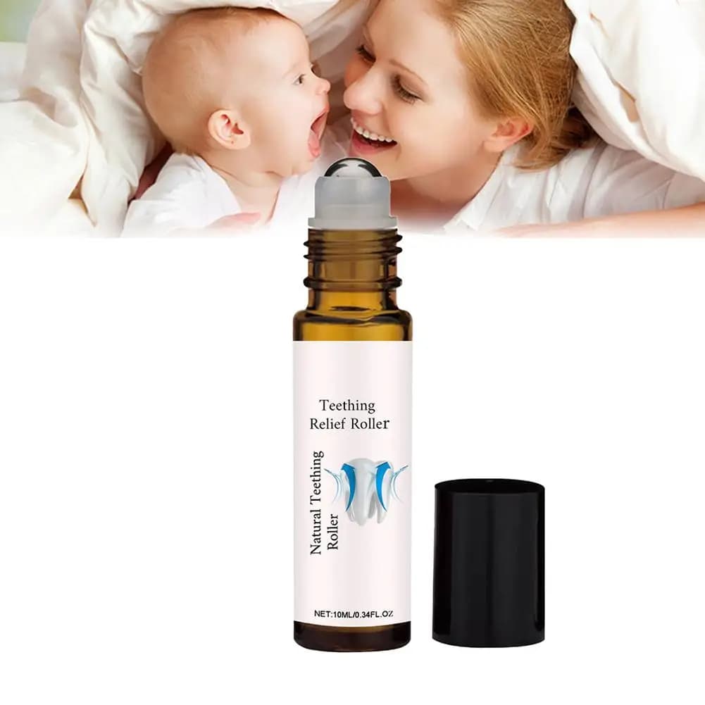Rouleau de Massage de dentition pour enfants, 10ML, huile apaisante, hydrate et adoucit la peau de bébé, huile de dentition, boule roulante apaisante