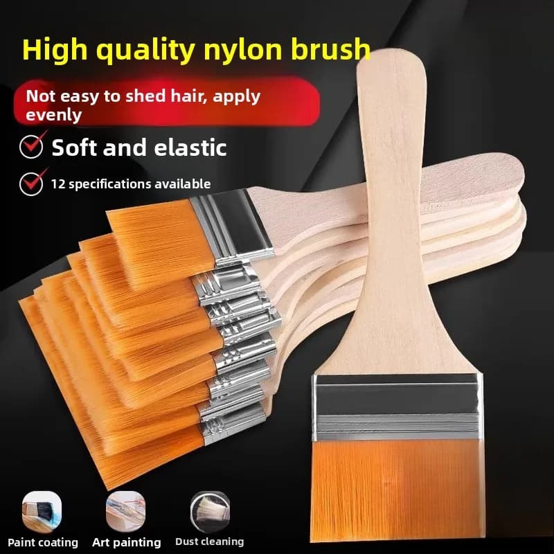 Pinceau en nylon pour nettoyage de peinture à l'huile, petit pinceau à colle pour le travail du bois, pinceau à peinture pour barbecue