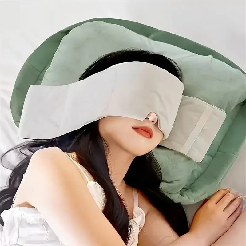 Masque pour les yeux par gravité pour sommeil profond, blocage de la lumière, réduction du bruit, bandeau pour dormir, aide à la sieste confortable, outil de Relaxation pour dortoir de bureau