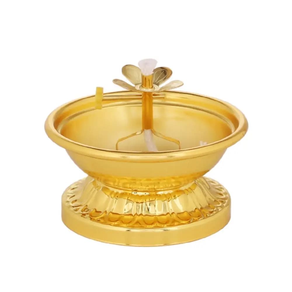 Lampe à pied en alliage antidérapant, support de lampe à beurre à jambes hautes, ornements de plat à huile réglables, salle de bouddha