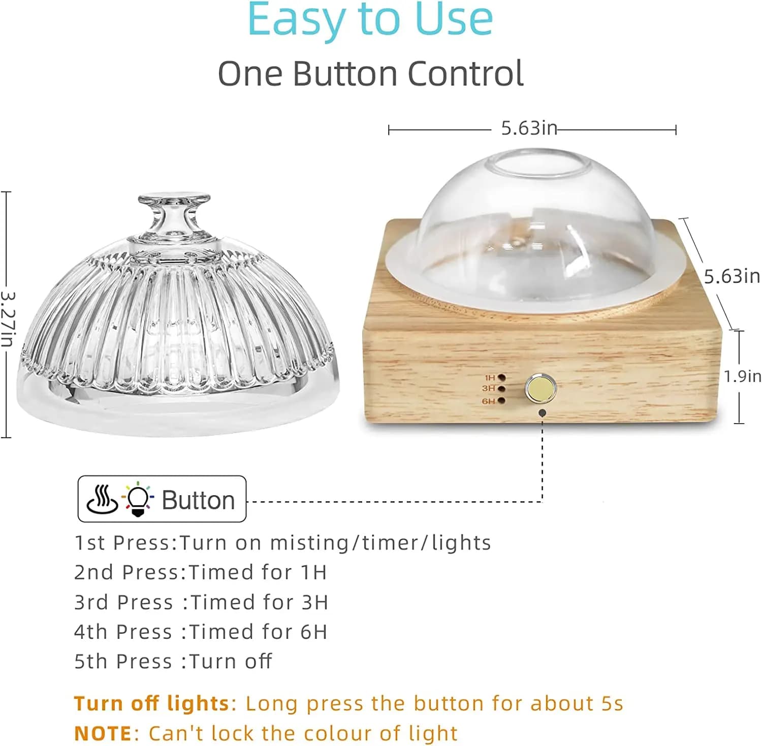 Diffuseur d'huile essentielle en verre