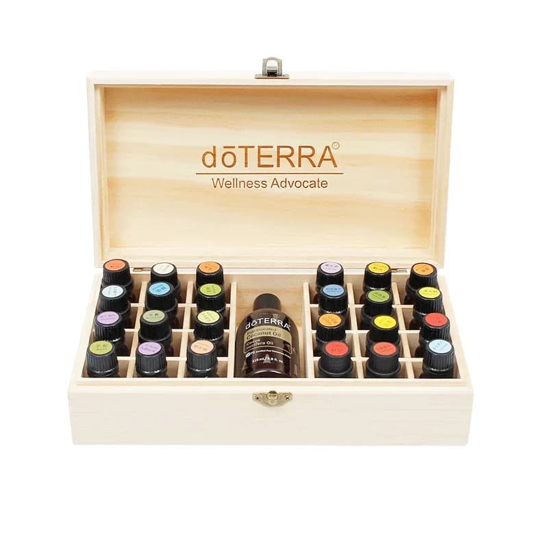 Pour DoTERRA boîte de stockage d'huiles essentielles en bois 25/21 compartiments boîte de rangement 15ML 24/20 + 1 compartiment boîte d'affichage d'huiles essentielles