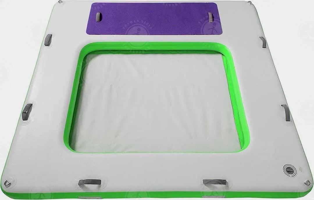 Deck Lounge Plate-forme de natation flottante 3 en 1
