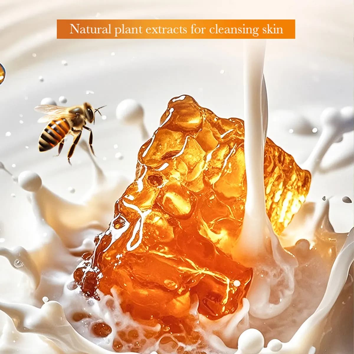 Savon pour le visage au lait et au miel, blanchissant, hydratant et nettoyant en profondeur, savon pour le corps rafraîchissant et régulateur de sébum pour une peau lisse et délicate.