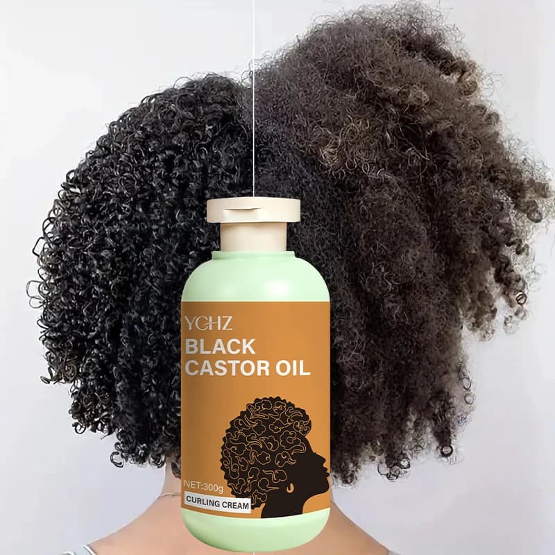 Crème coiffante pour cheveux bouclés, à l'huile d'argan marocaine, anti-frisottis longue durée, élastique et volumisante, hydratante et coiffante, adaptée aux types de cheveux ondulés et bouclés, unis