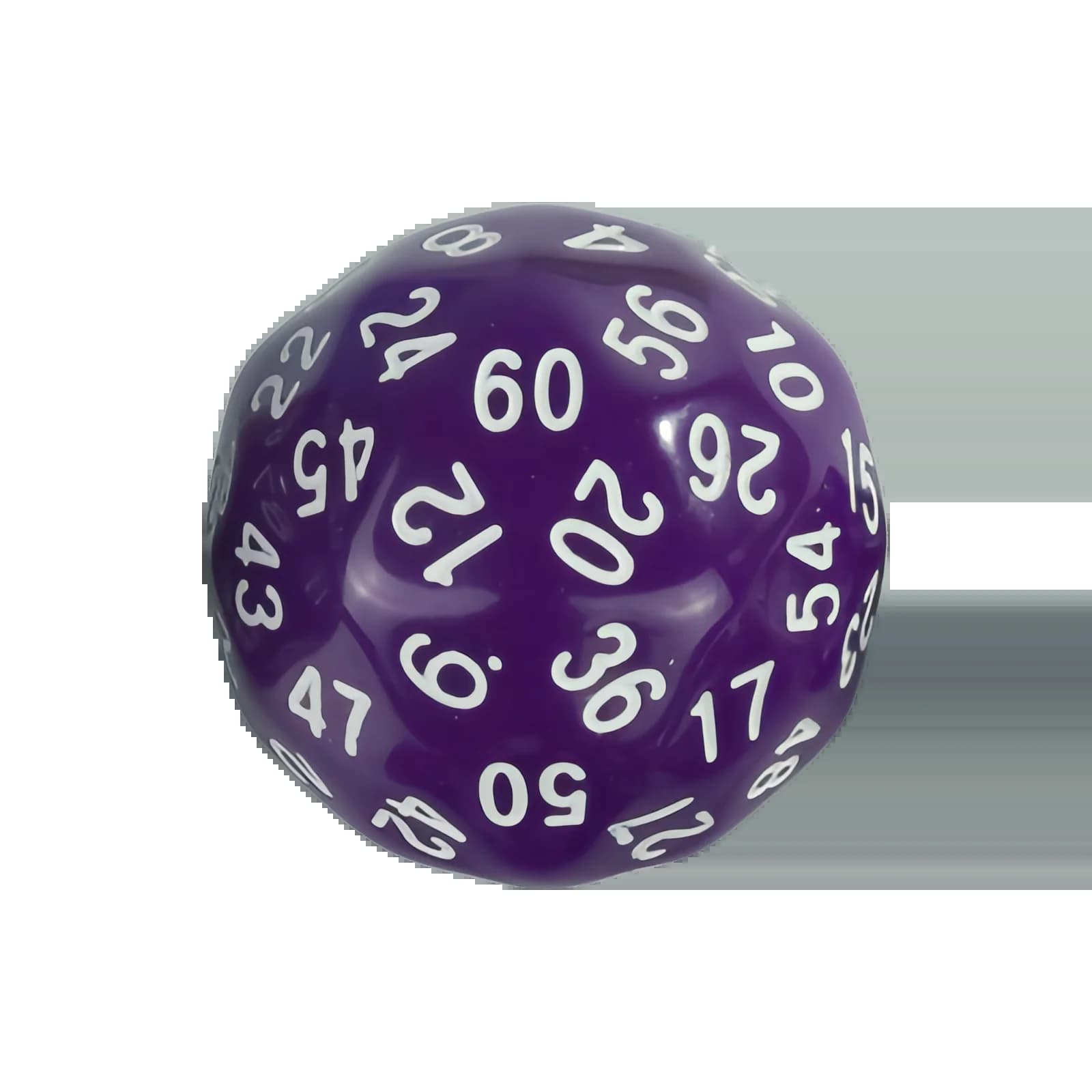 Dés à 60 faces - 1 pièce D60 à bords arrondis pour un lancer confortable