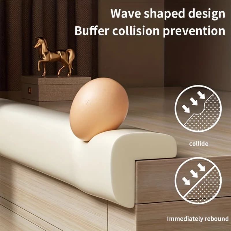 1 rouleau de protection d'angle de table - Fabriqué en matériau durable, longueur totale 78,74 pouces, protection d'angle souple pour bordure de table domestique
