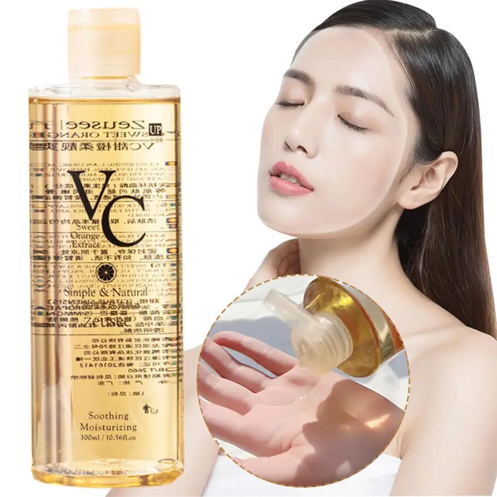 VC – tonique Orange douce, hydratant, grande capacité, compresse humide, rafraîchissant, délicat, contrôle de l'huile, eau brillante