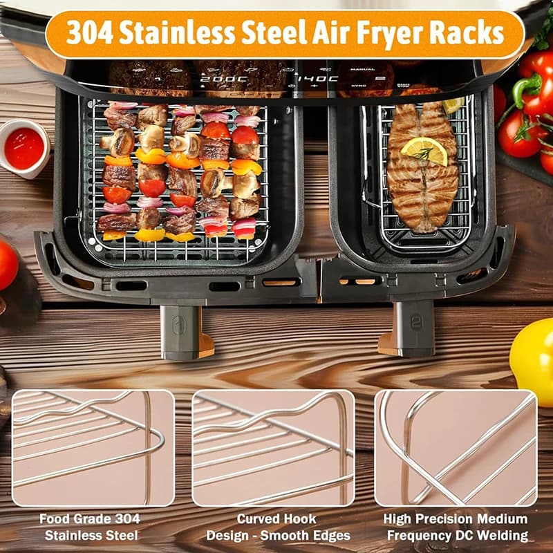 Support de cuisson de moule de friteuse à air en Silicone Compatible avec Moulinex EZ901820 5.2/3.1 L,Ph Airfryer série 3000