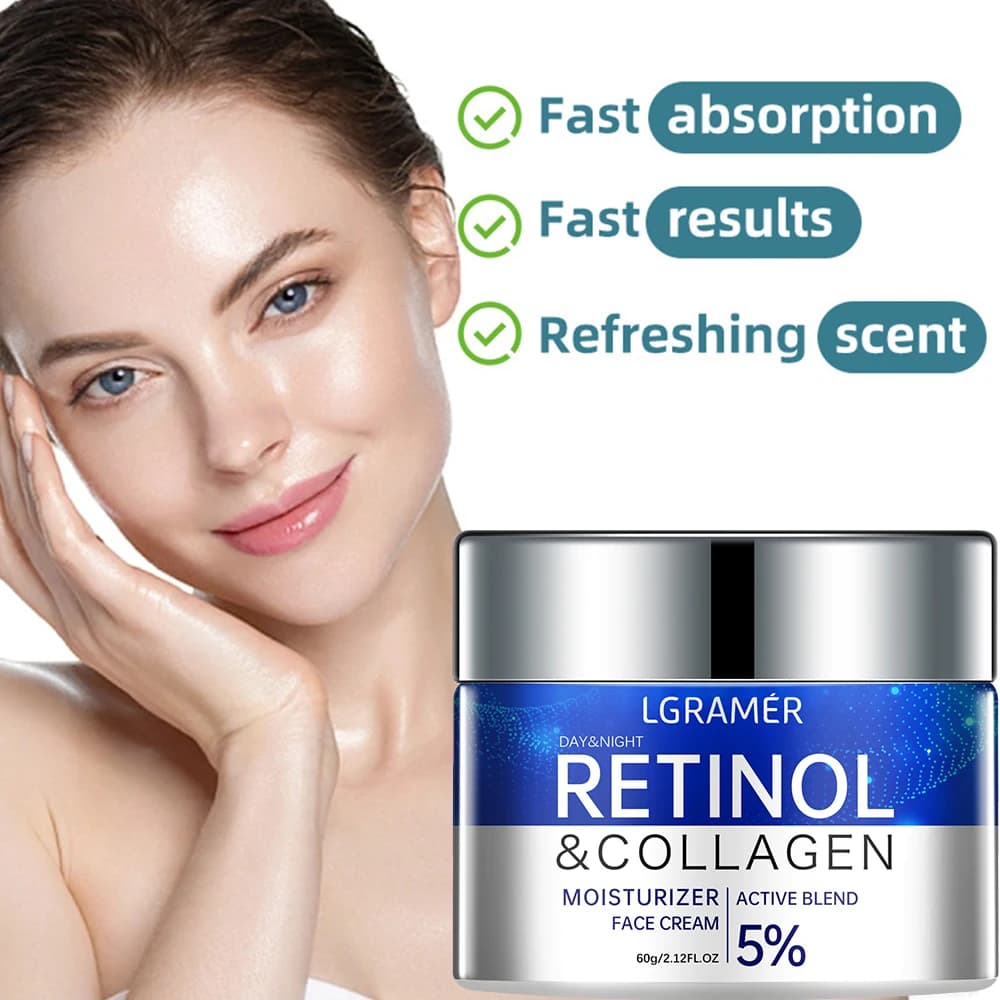 Crème anti-rides au rétinol, Anti-âge, raffermissant, estompe les ridules, blanchissant, hydratant, éclaircissant, soins pour la peau, cosmétique