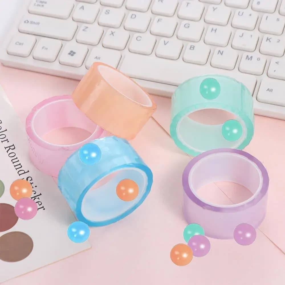 Rubans Adhésifs Colorés pour la Fabrication de Boules Collantes Relaxantes – Rouleaux Adhésifs Colorés pour Bricolage et Artisanat – Rubans Adhésifs pour Fêtes