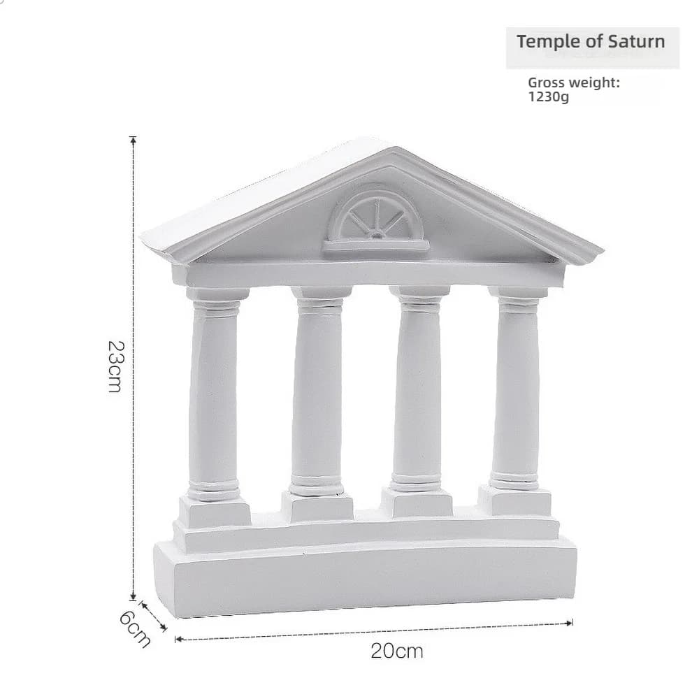 Modèle de dôme Pantheon romain – Sculpture en résine architecturale européenne pour accessoires de photographie, ornement de bureau et décor de Rome antique