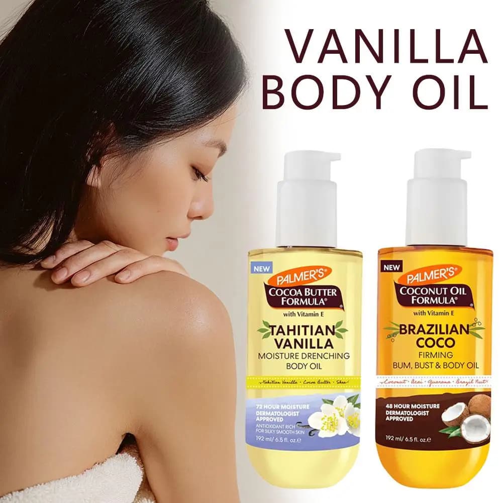 Huile Corporelle Raffermissante Coco Brésilien Formule Huile de Coco Palmer's Nourrissante Hydratante Légère Soin Quotidien et Nocturne pour la Peau