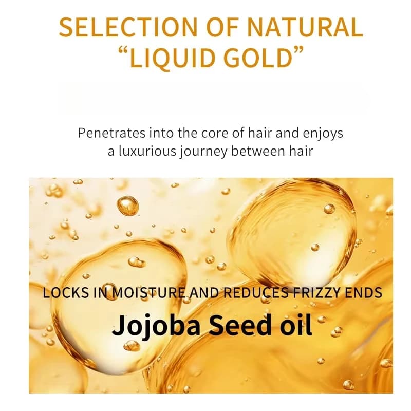 Huile de graines de Jojoba, revitalisant pour cheveux, sérum doux, lissant, adoucit, réparation, frisottis, traitement des cheveux endommagés, huile essentielle, 30ml