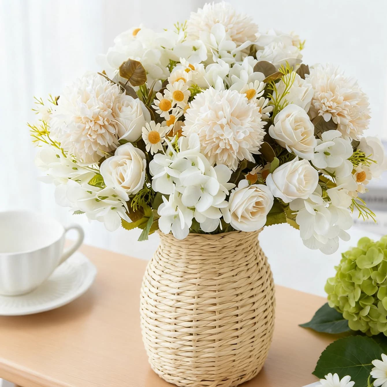 Fleurs artificielles de camomille, combinaison pour la décoration intérieure, fournitures de haute qualité pour mariage, mariée, photographie, bricolage, cadeau, vente chaude