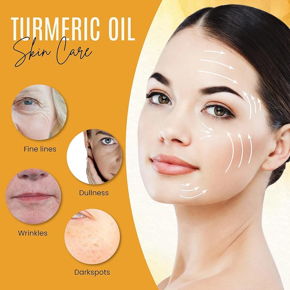 Huile essentielle de curcuma pour hommes et femmes, sérum anti-déformable, blanchissant, hydratant, soins de la peau, élimine les taches foncées, vidéo marocaine, 500ml