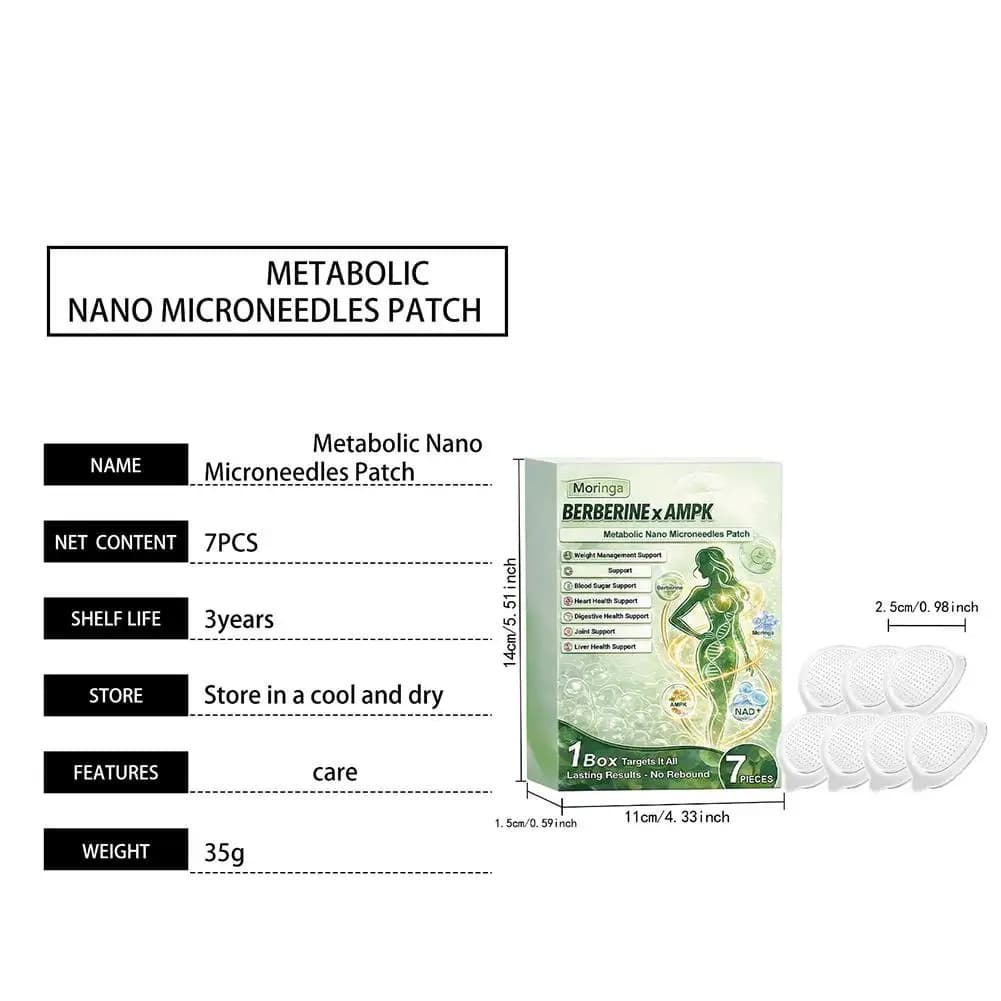 Patch Nano Moringa pour le Métabolisme – Soin Corporel Quotidien – Aide à la Gestion du Poids