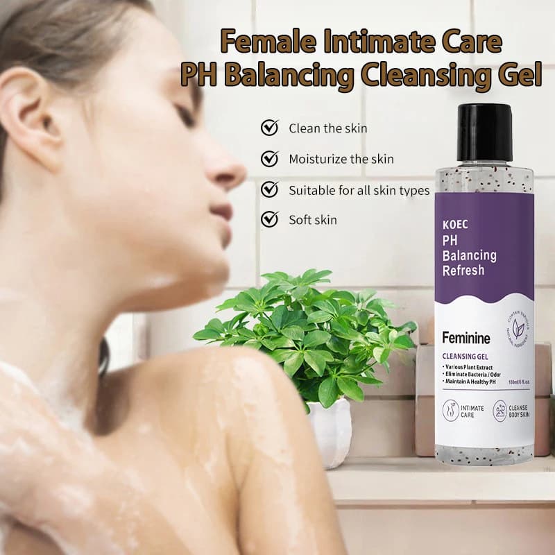 Gel Douche, Hygiène Intime Femme, Gel Douche Équilibrant le PH, Soin Féminin, Nettoyage Doux, Contrôle des Odeurs, Nourrissant pour la Peau