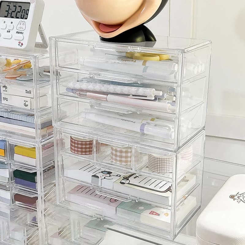 Boîte de rangement multifonctionnelle pour cosmétiques, produits de soins de la peau, bijoux, maquillage