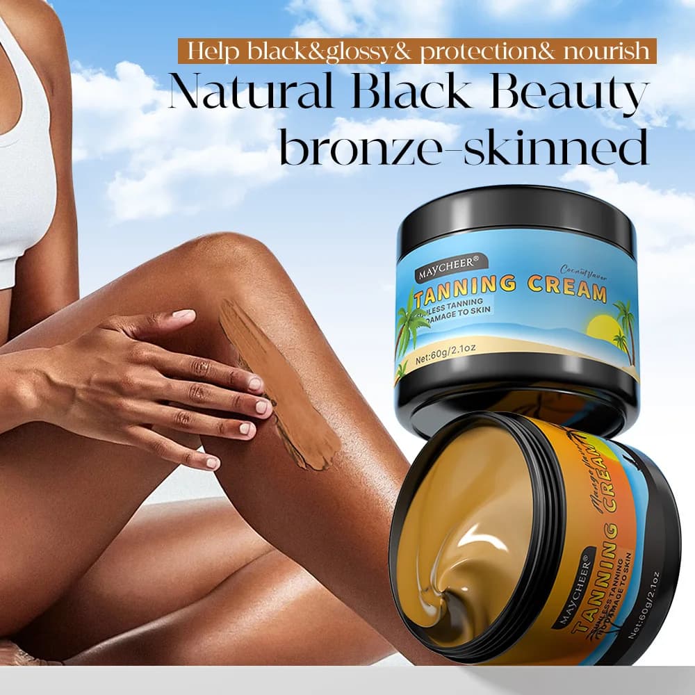 Gel Bronzant Coco & Mangue Visage & Corps – Accélérateur de Bronzage Naturel pour Solariums & Soleil Extérieur