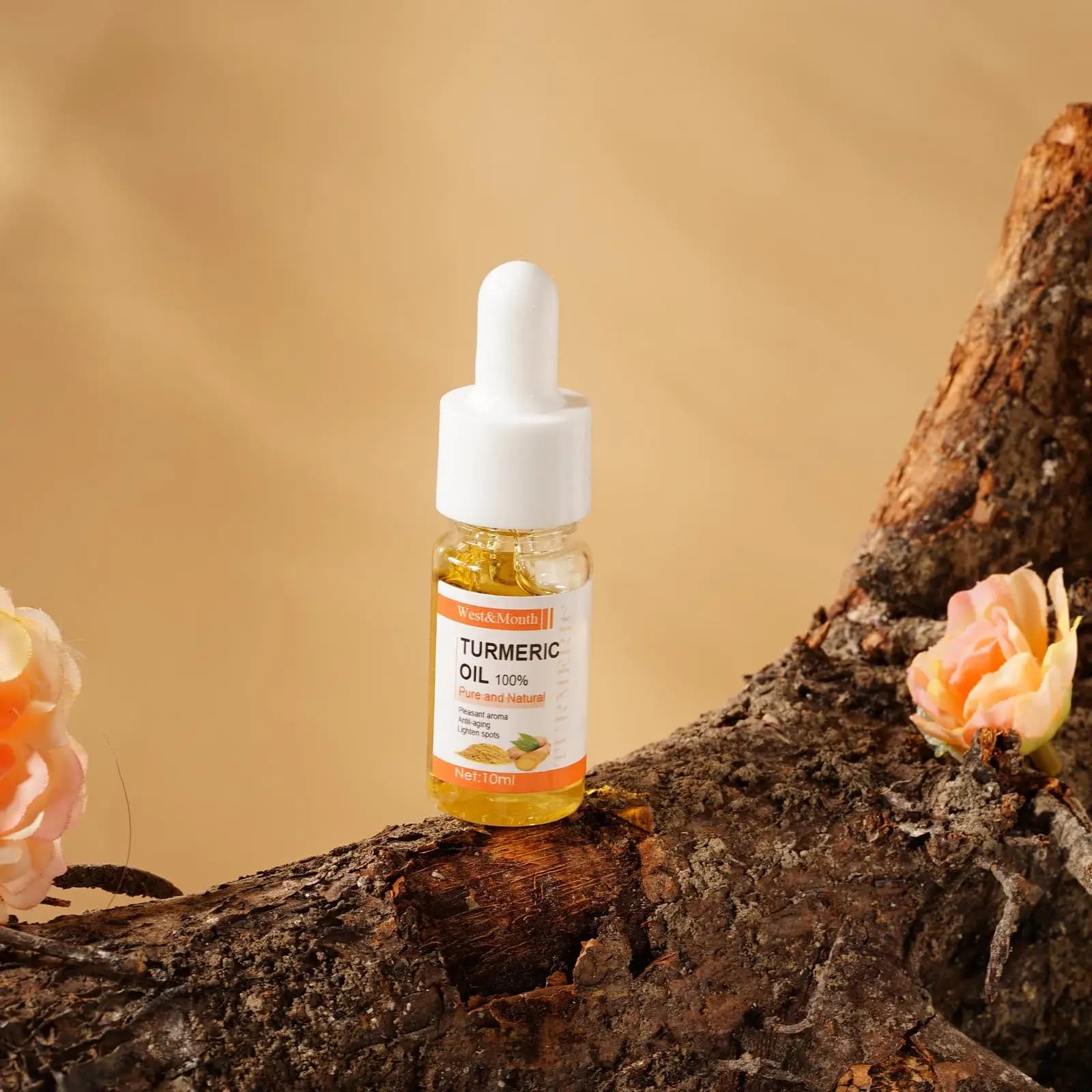 Huile de citron au curcuma, nourrissante, hydratante, sérum thérapeutique pour le visage, rétrécit les Pores, correcteur de taches foncées, soins du visage, 10ml