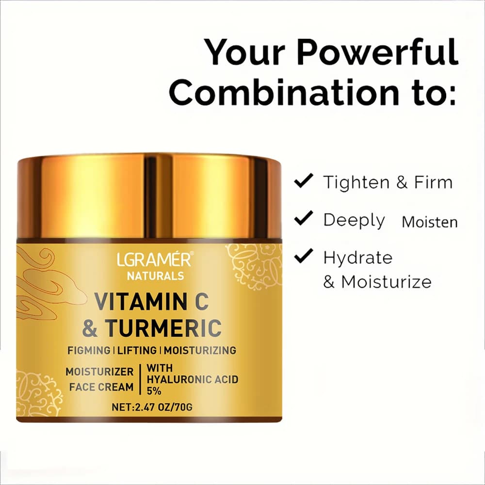 Crème pour le visage à la vitamine C au curcuma