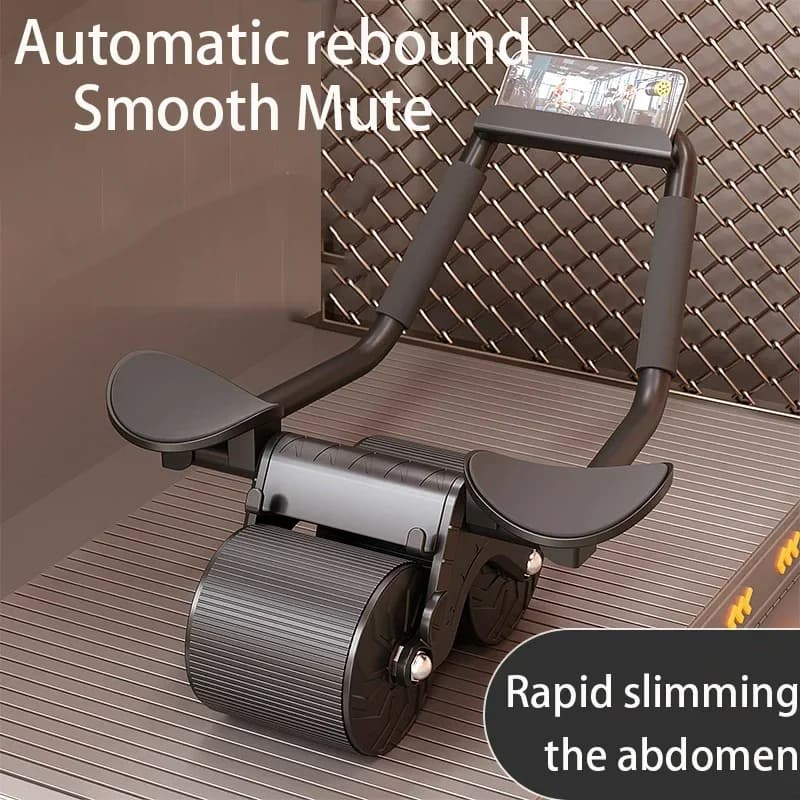 Exercice de roue abdominale entraîneur de muscles abdominaux Support de coude de rouleau Ab rebond automatique glissière