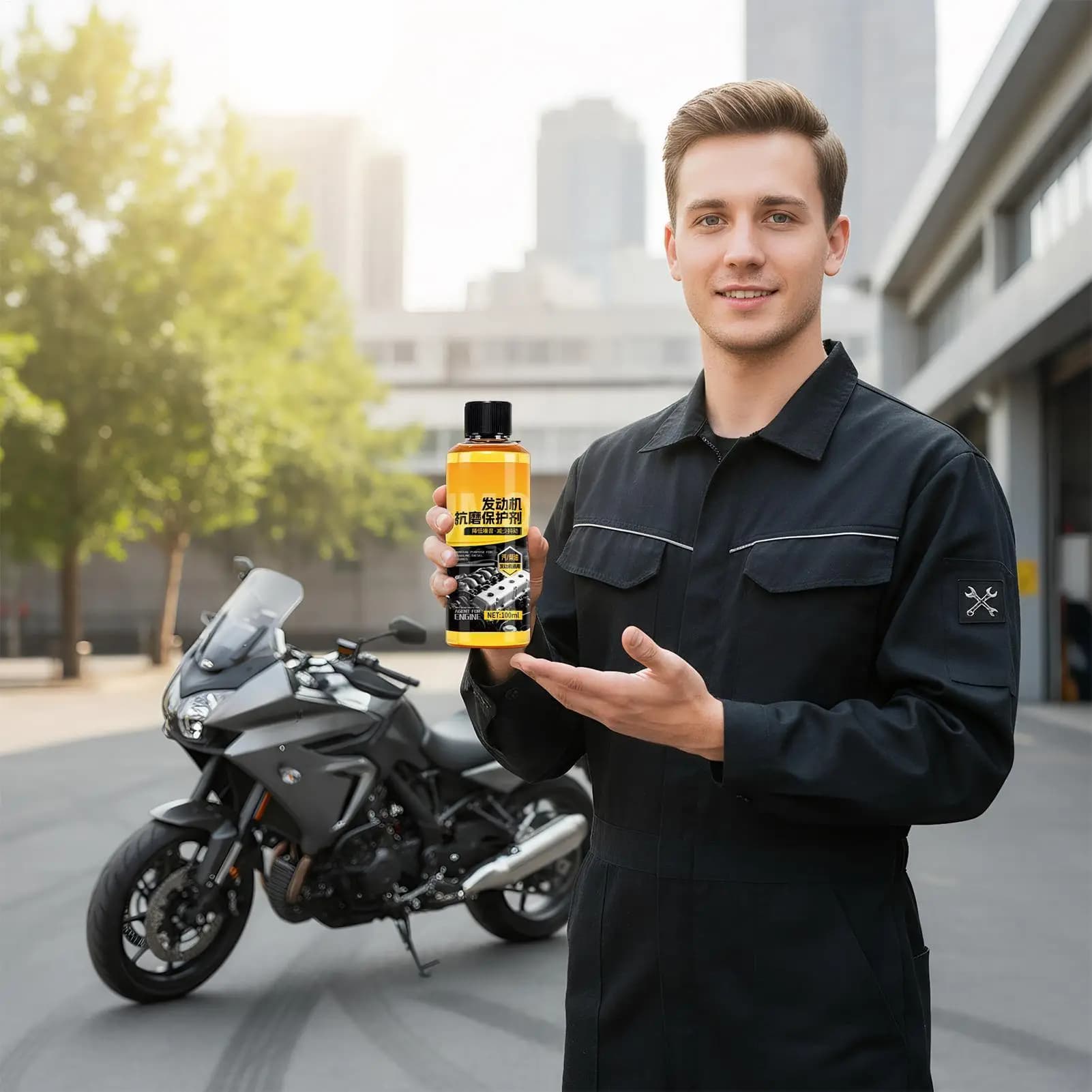 Additif de protection moteur 100 ml, traitements pour l'huile, pour la réduction du bruit et la protection contre l'usure du moteur, performances plus fluides, toutes saisons