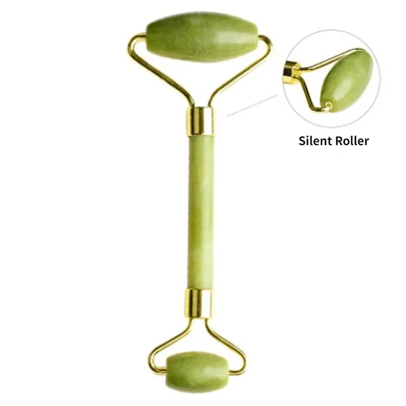 Rouleau de Massage en Jade vert pour le visage